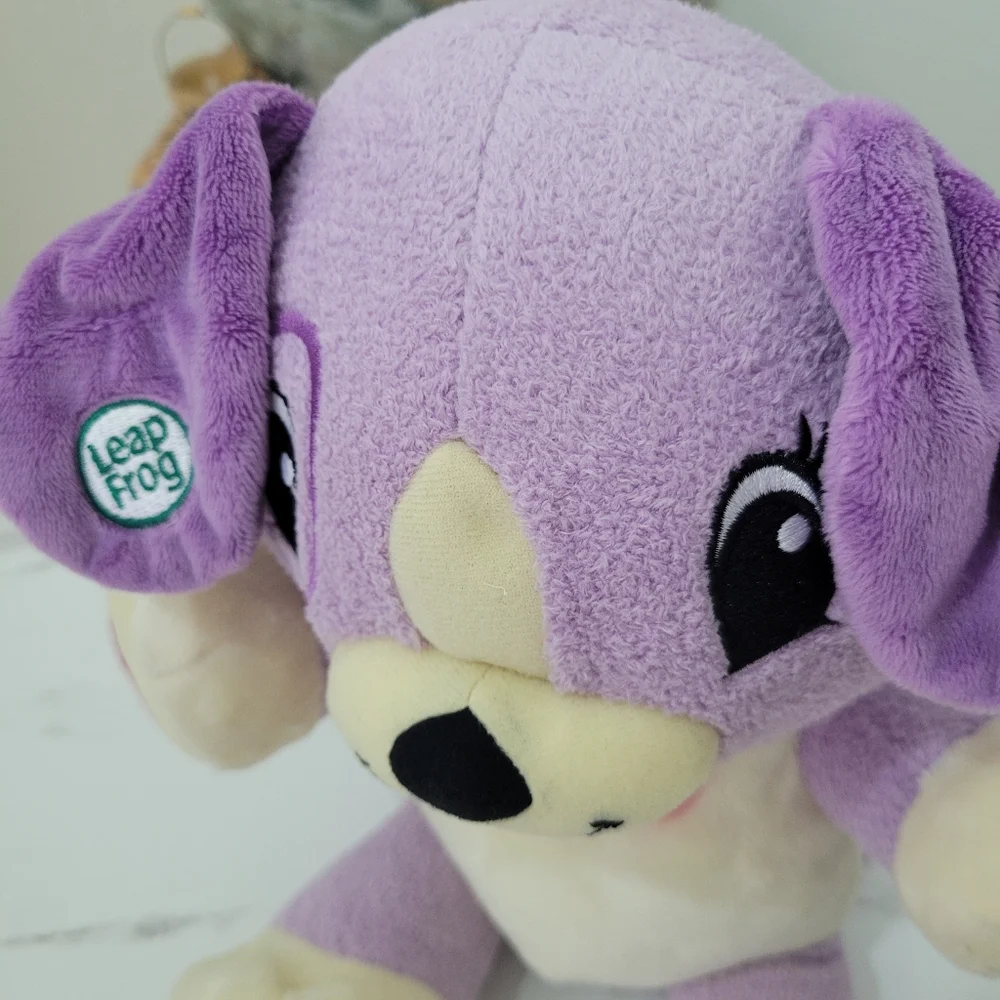 Purple and Cream Stuffed Animal Toy
